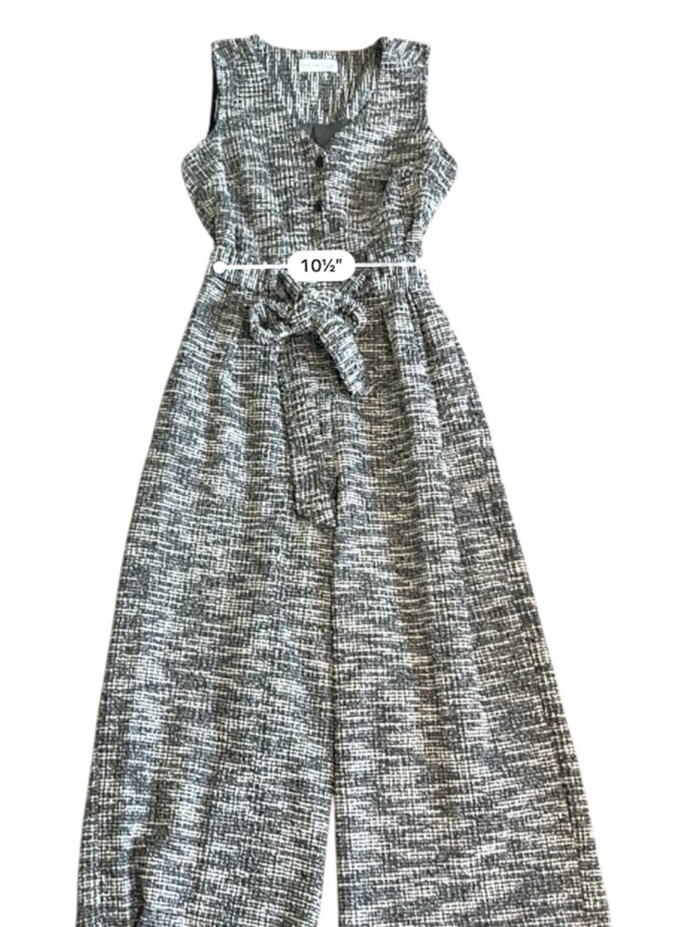 Nine West Tweed-Look Wide Leg Jumpsuit - Picture 2 of 7